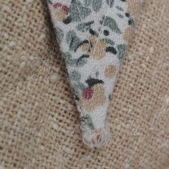 1970s Western Cream Floral Print Patchwork Quilted Yoke Button Up Shirt Size M - Picture 10 of 10